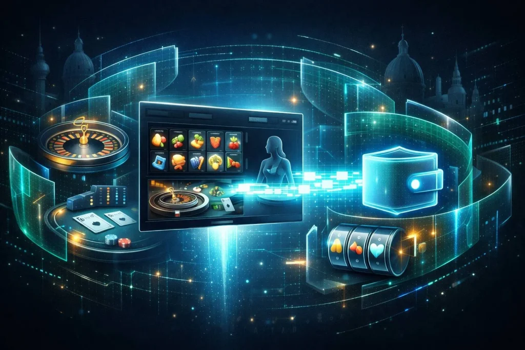 Live-Casino-Studio mit Roulette-Tisch und Kameras 2026